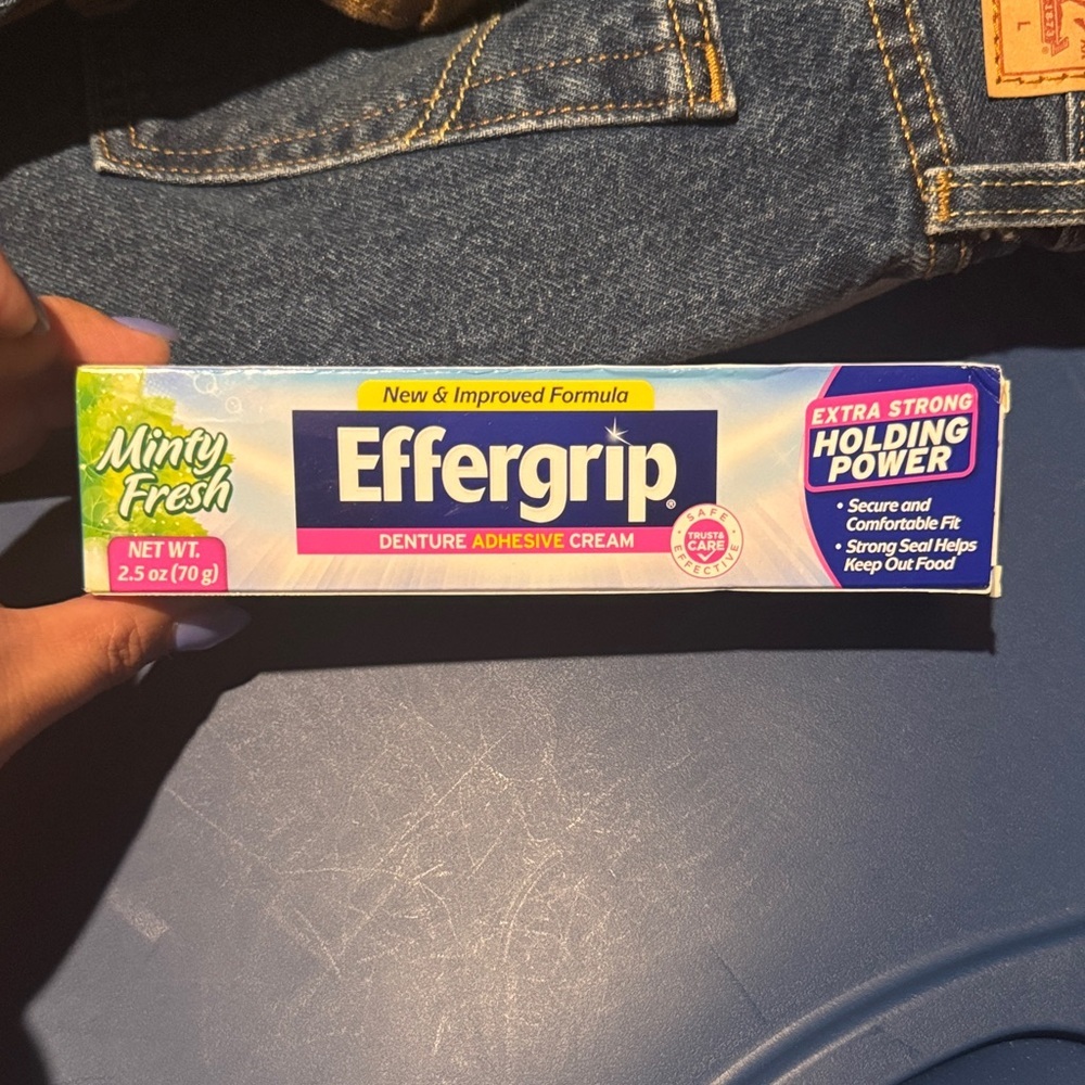 Brand New Effergip Denture Adhesive Cream